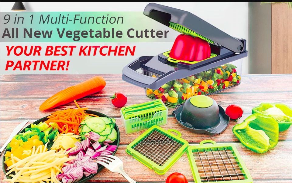 8In1 Food Vegetable Cutter Onion Fruit Dicer Chopper Veggie Slicer