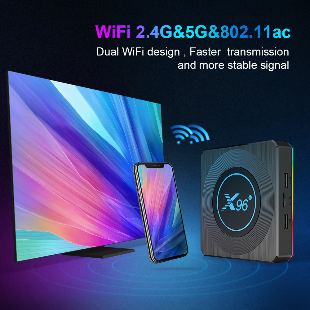 Compre X98 Más 4+64 gb Android 11 Inicio Smart TV Box Amlogic S905W2 4K  60fps 2.4G/5G WiFi 100m Conjunto de Set de Caja Top Media Reproductor -  Enchufe de Ee. Uu. en